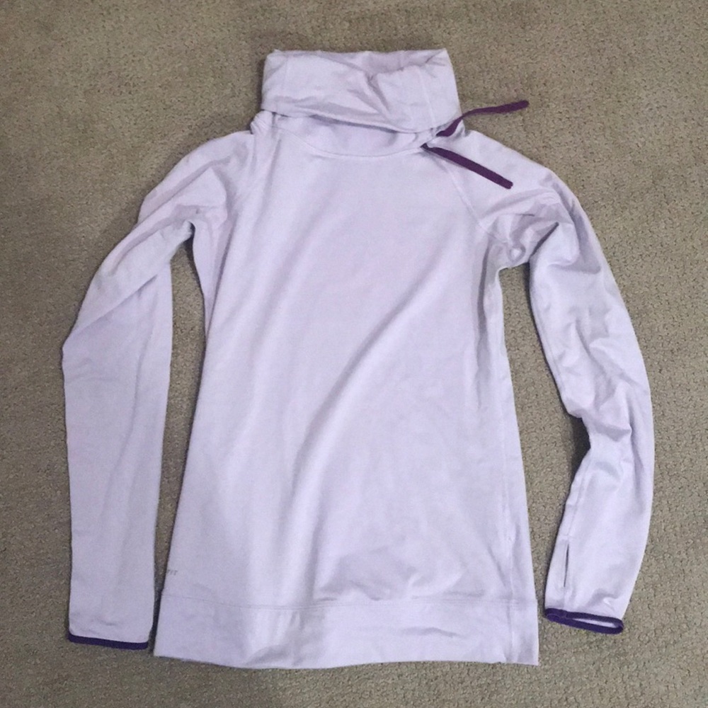 Nike Pro Running Hyper Warm Mock Neck Hoodie small